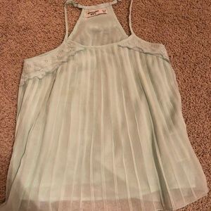 greenish tank w lace detailing from abercrombie
